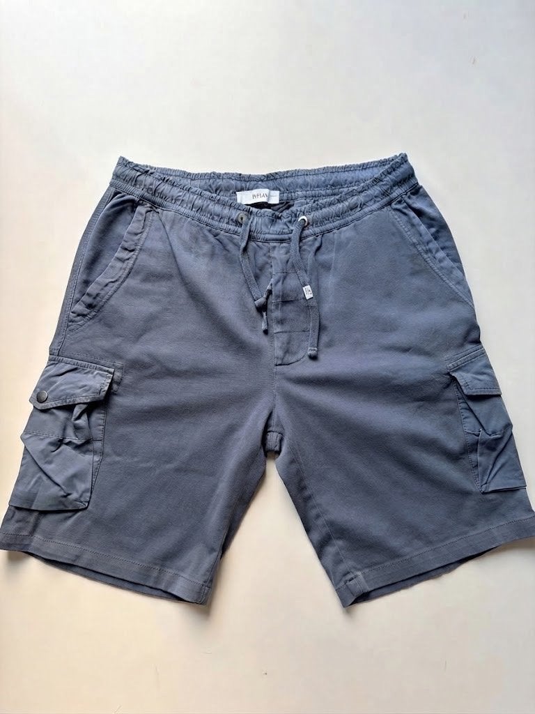 Replay Cargo Short - Maat M - 100% Katoen, Kleding | Heren, Ophalen of Verzenden, Zo goed als nieuw, Maat 48/50 (M), Blauw