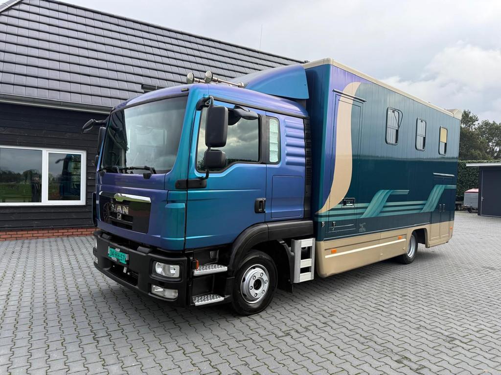 Man TGL 4 Paards Paardenvrachtwagen Truck Roelofsen opbouw, Auto's, Vrachtwagens, Stof, Overige kleuren, MAN, Bedrijf