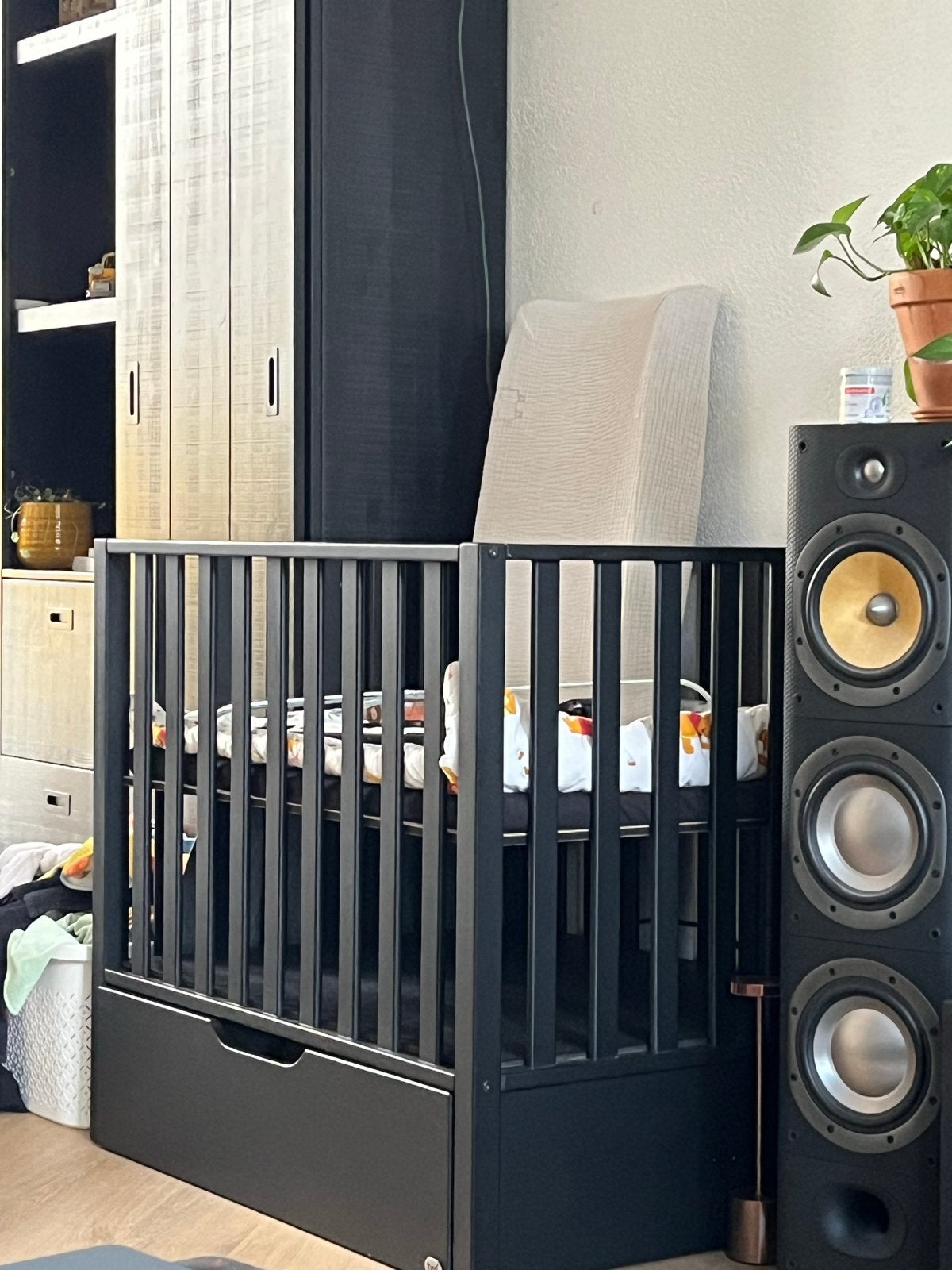 TWF box met lade, inclusief matras en twee boxkleden, Kinderen en Baby's, Boxen, Ophalen, Gebruikt, In hoogte verstelbaar