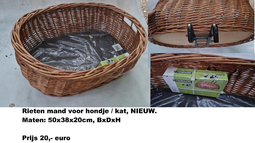 Rieten mand voor hondje / kat te koop, nieuw, Ophalen of Verzenden, Nieuw, Riet