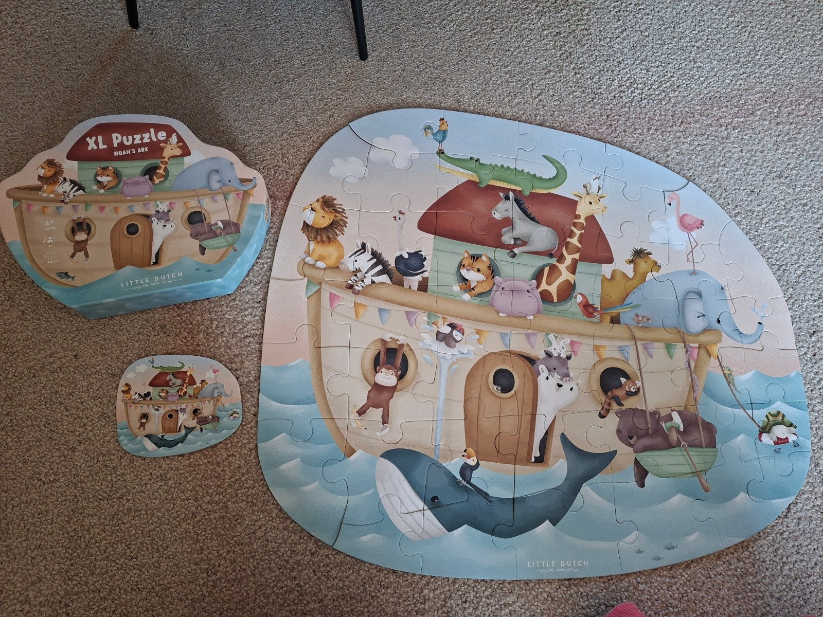 Little Dutch XL Puzzel Noach's Ark, Ophalen, 10 tot 50 stukjes, Zo goed als nieuw, 4 tot 6 jaar