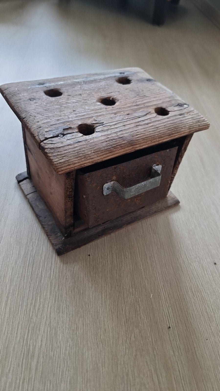 Antieke houten stoof, Antiek en Kunst, Ophalen of Verzenden