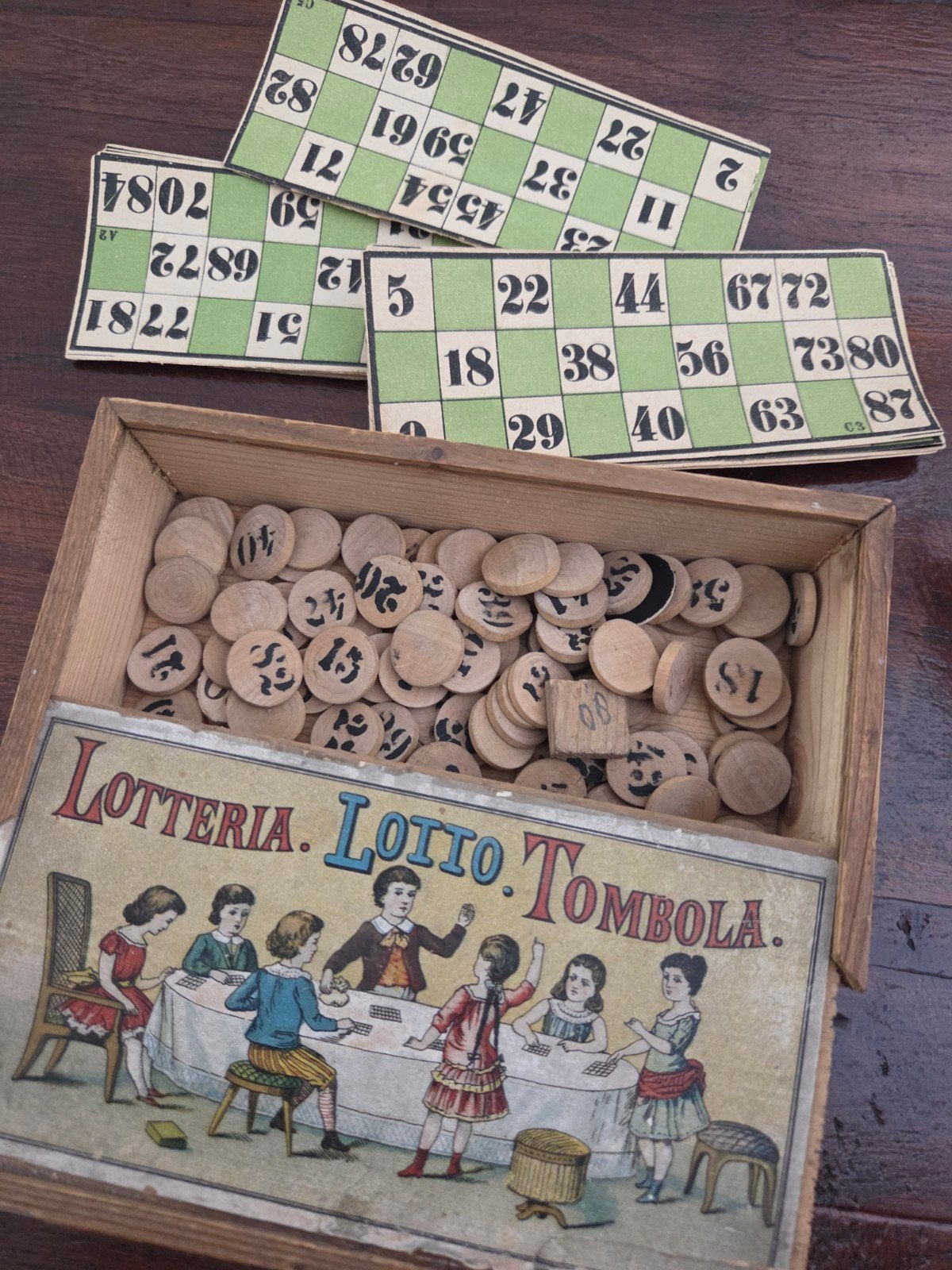 Vintage Lotteria / Lotto / Tombola spel, Ophalen of Verzenden, Gebruikt