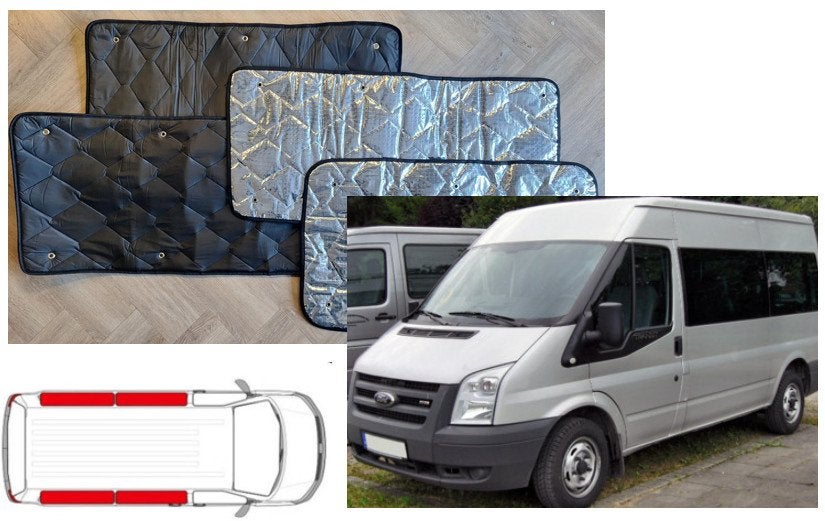 Raamisolatie Ford Transit Black Line Bj 2006-2014 (4 delig), Buurserstraat 15 A, 7481 EG,Haaksbergen, Ophalen of Verzenden, Info@123CamperOnderdelen.nl