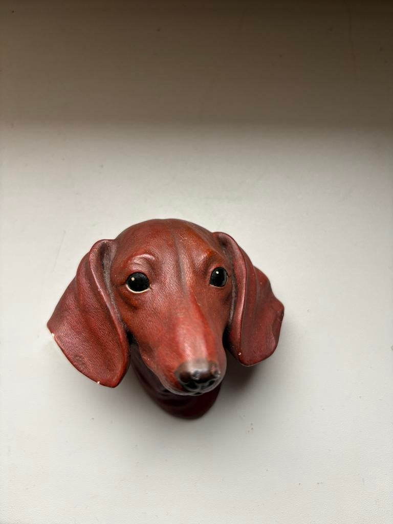 Bosson Wandbeeldje hond, Verzamelen, Beelden en Beeldjes, Ophalen of Verzenden, Gebruikt, Dier
