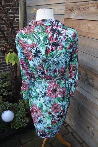 Jurk aqua/ kleur Tessa Koops mt L Vaste prijs AANBIEDING, Maat 42/44 (L), Zo goed als nieuw, Knielengte, Tessa Koops