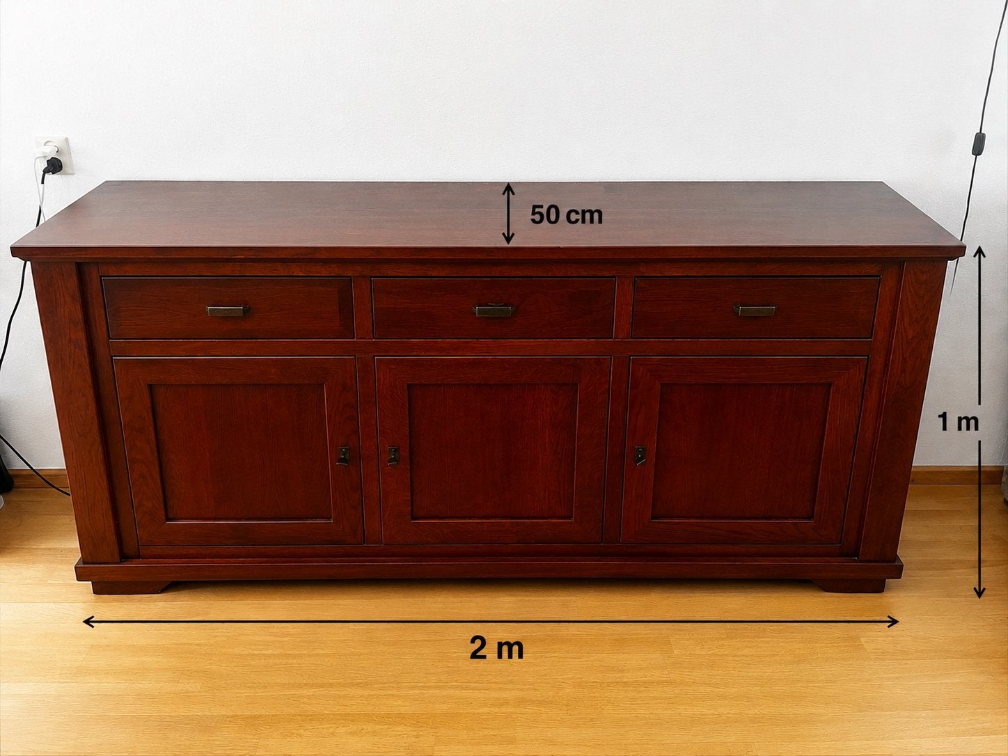 Massief houten kast, Ophalen, Zo goed als nieuw, 25 tot 50 cm