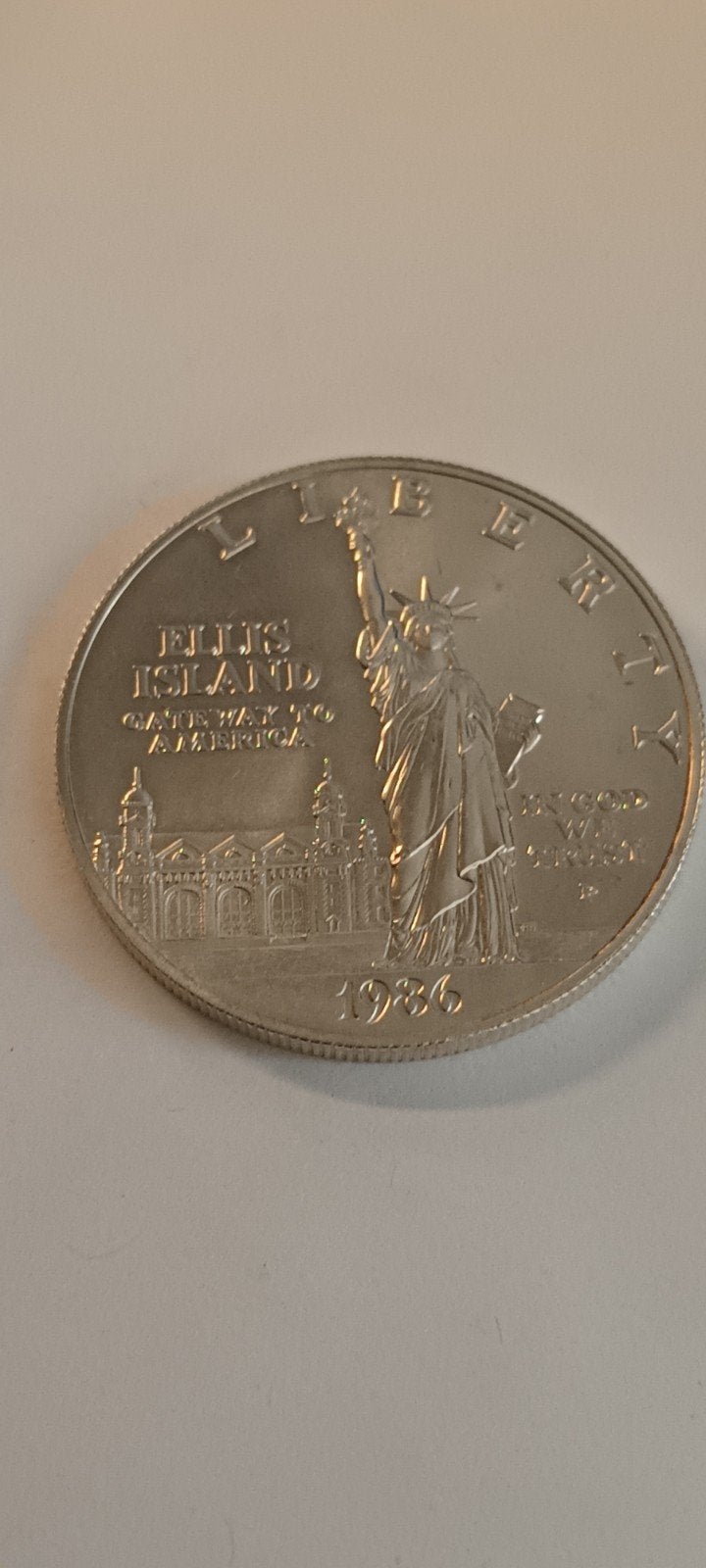 1986 VS Liberty Dollar Zilveren Munt, Ophalen of Verzenden