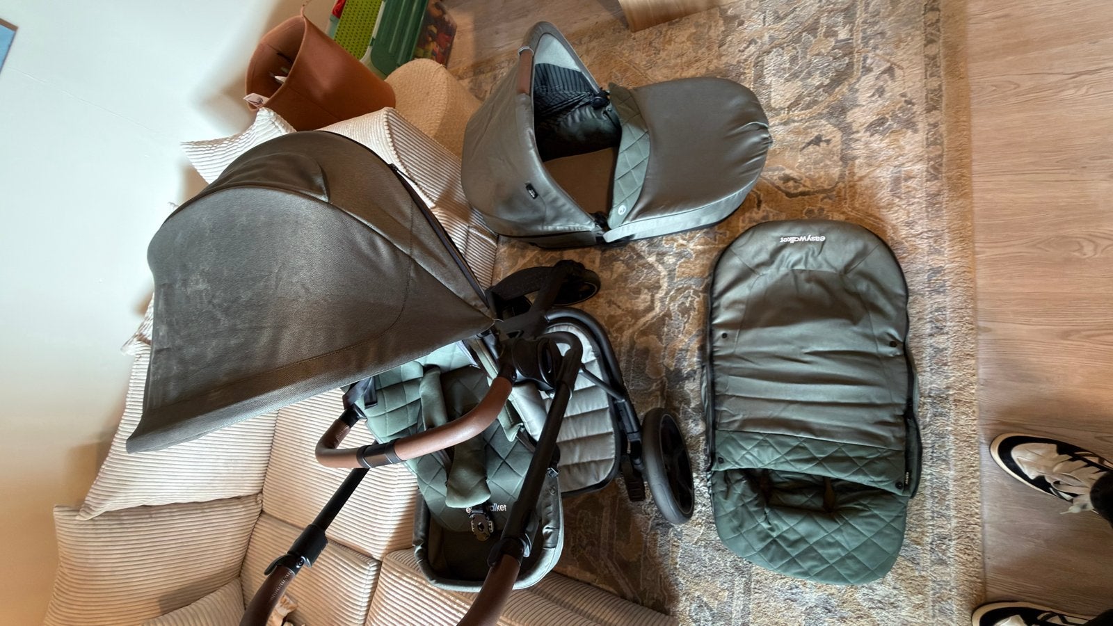 Easywalker Harvey 3 Combiwagen met Reiswieg en Voetenzak, Kinderen en Baby's, Overige merken, Gebruikt, Ophalen of Verzenden, Combiwagen