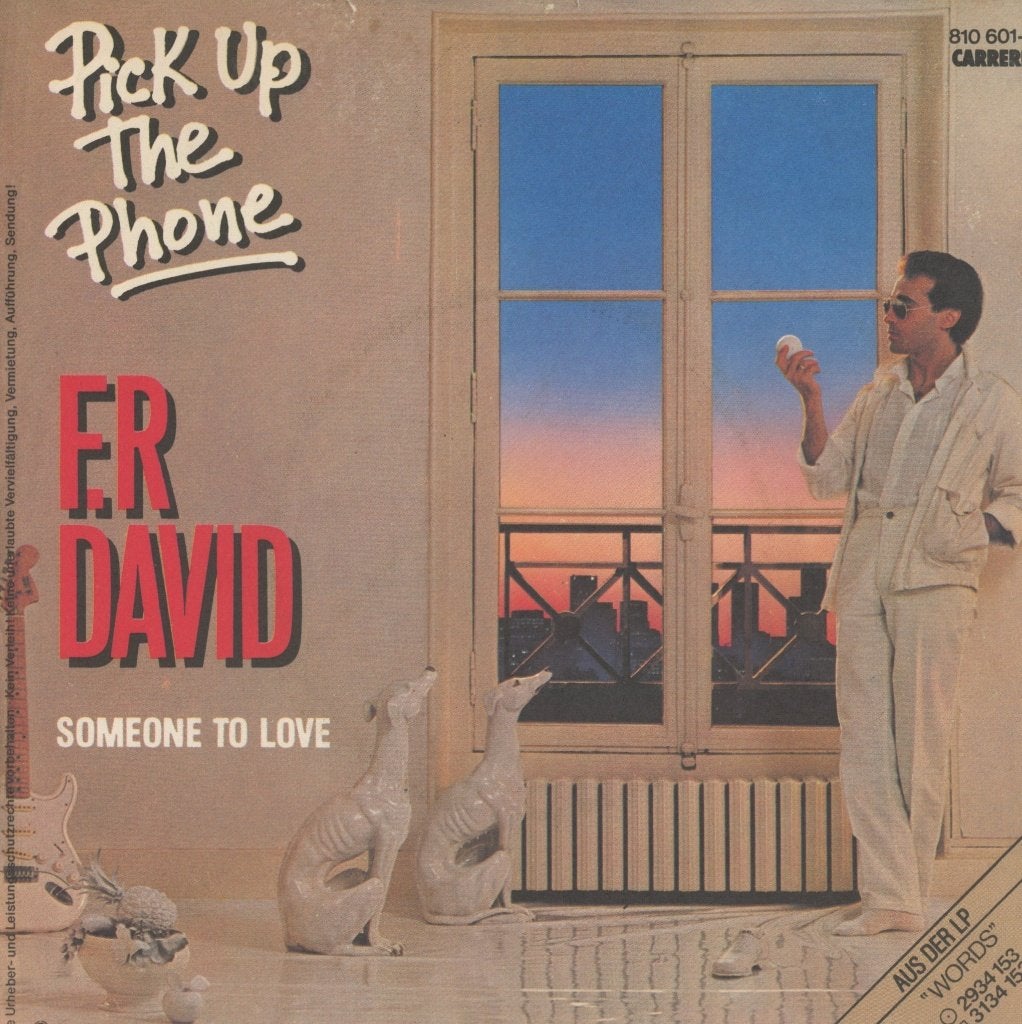 S  F.R. David - Pick Up The Phone, Cd's en Dvd's, Beschermende buitenhoes, Verzenden, Gebruikt, Pop