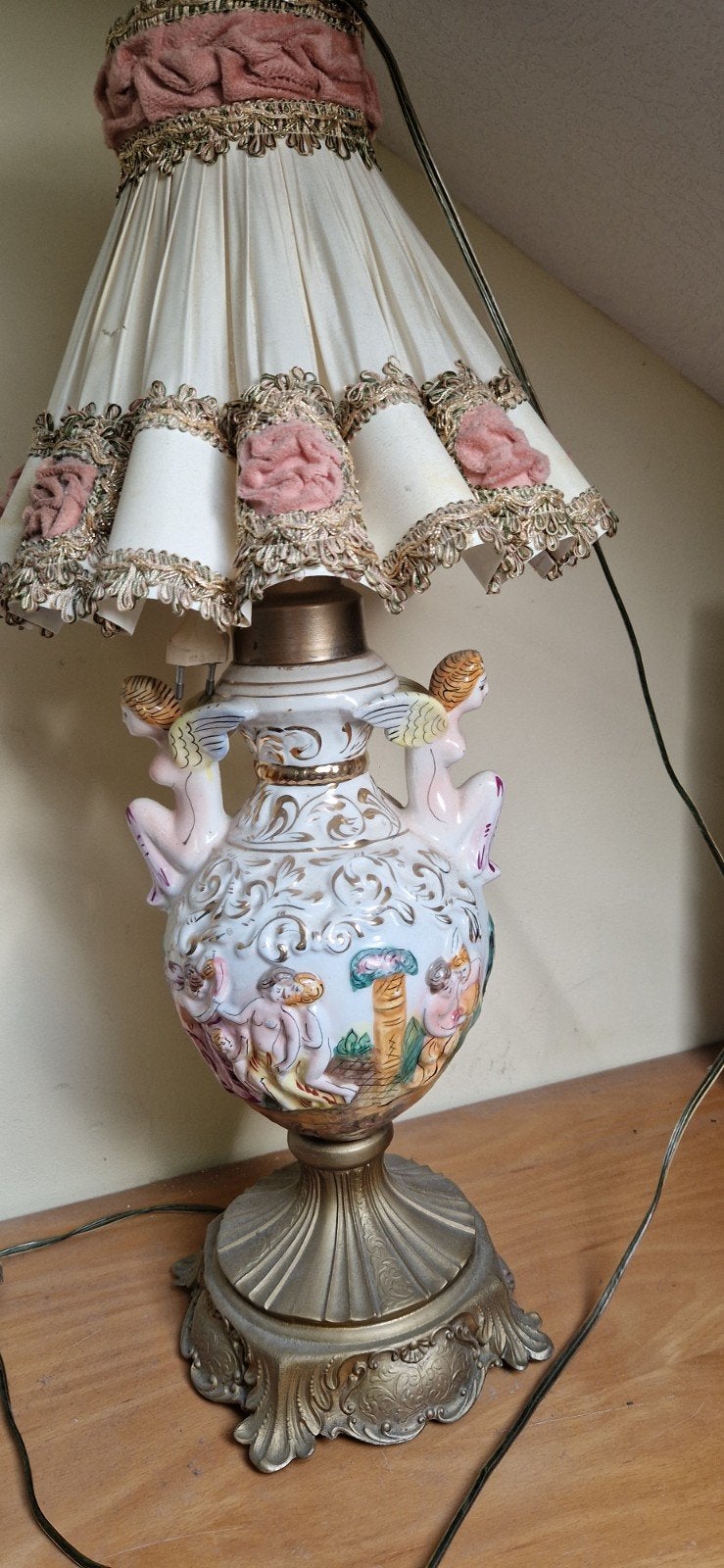 Antiek lamp, Ophalen