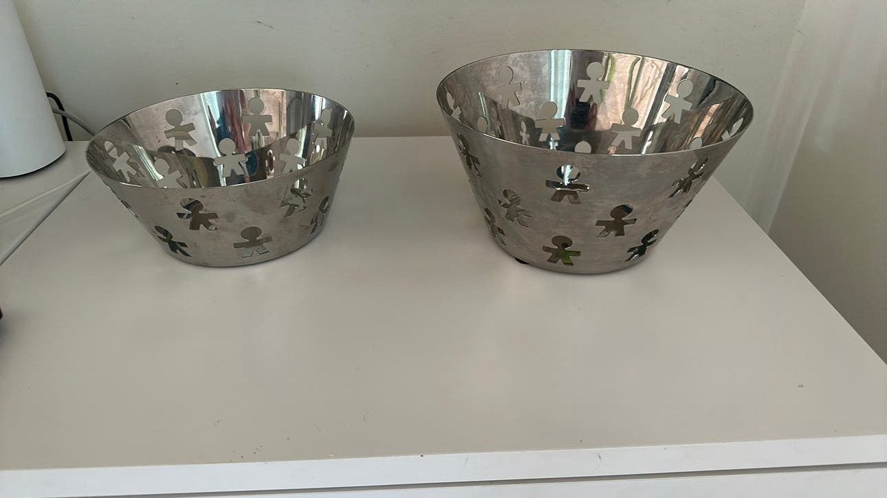 2 prachtige Alessi schalen gepolijst rvs, Ophalen of Verzenden