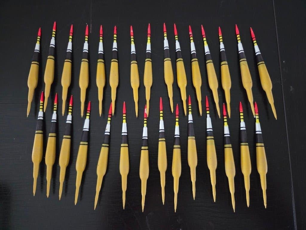 29 oude dobbers, dobber, witvis, vis, vissen, witvissen, Ophalen of Verzenden, Zo goed als nieuw, Dobber of Lood