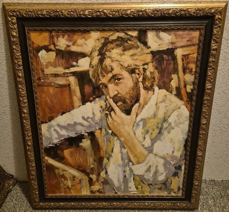 Zelfportret van Henri Hess, Ophalen