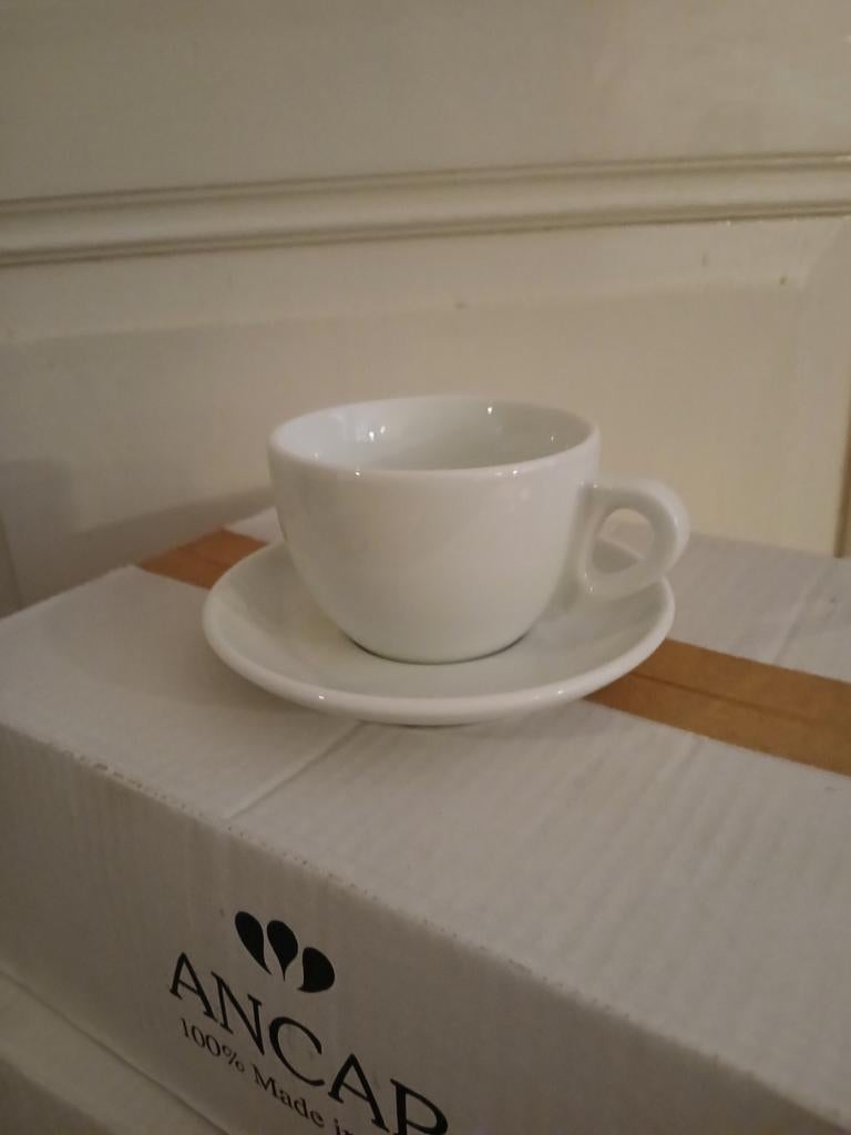 020/2 DOZEN ANCAP HOTEL PORSELEIN/NEW/NESPRESSO/MOSA/ILLY, Ophalen, Nieuw, Overige stijlen, Kop(pen) en/of Schotel(s)