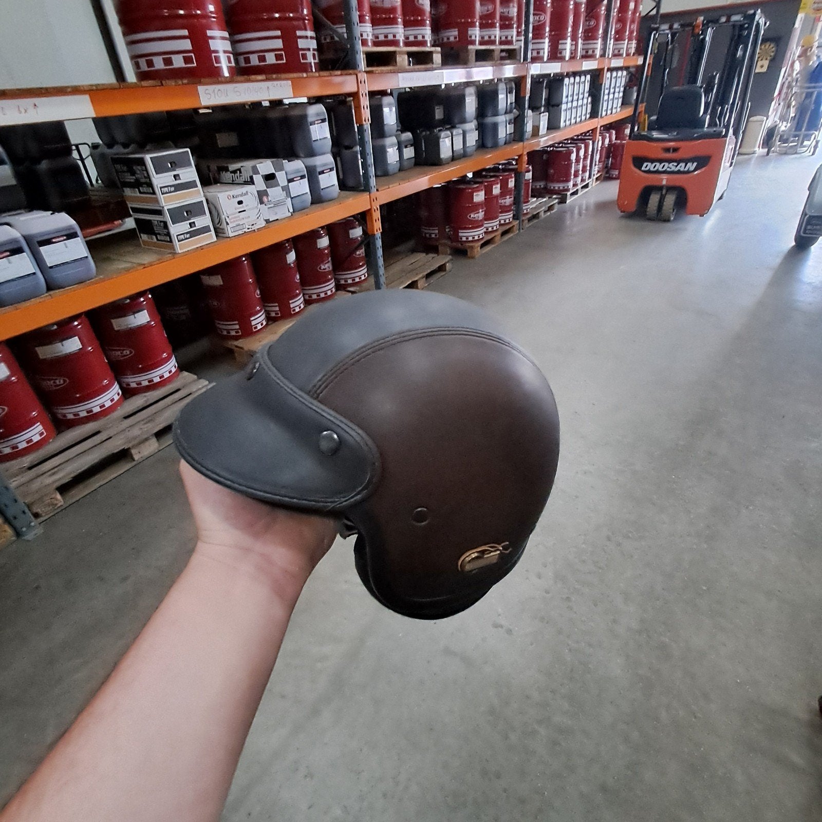 Harley Davidson Motorhelm - Bruin, Ophalen, Overige typen, Heren, Harley Davidson