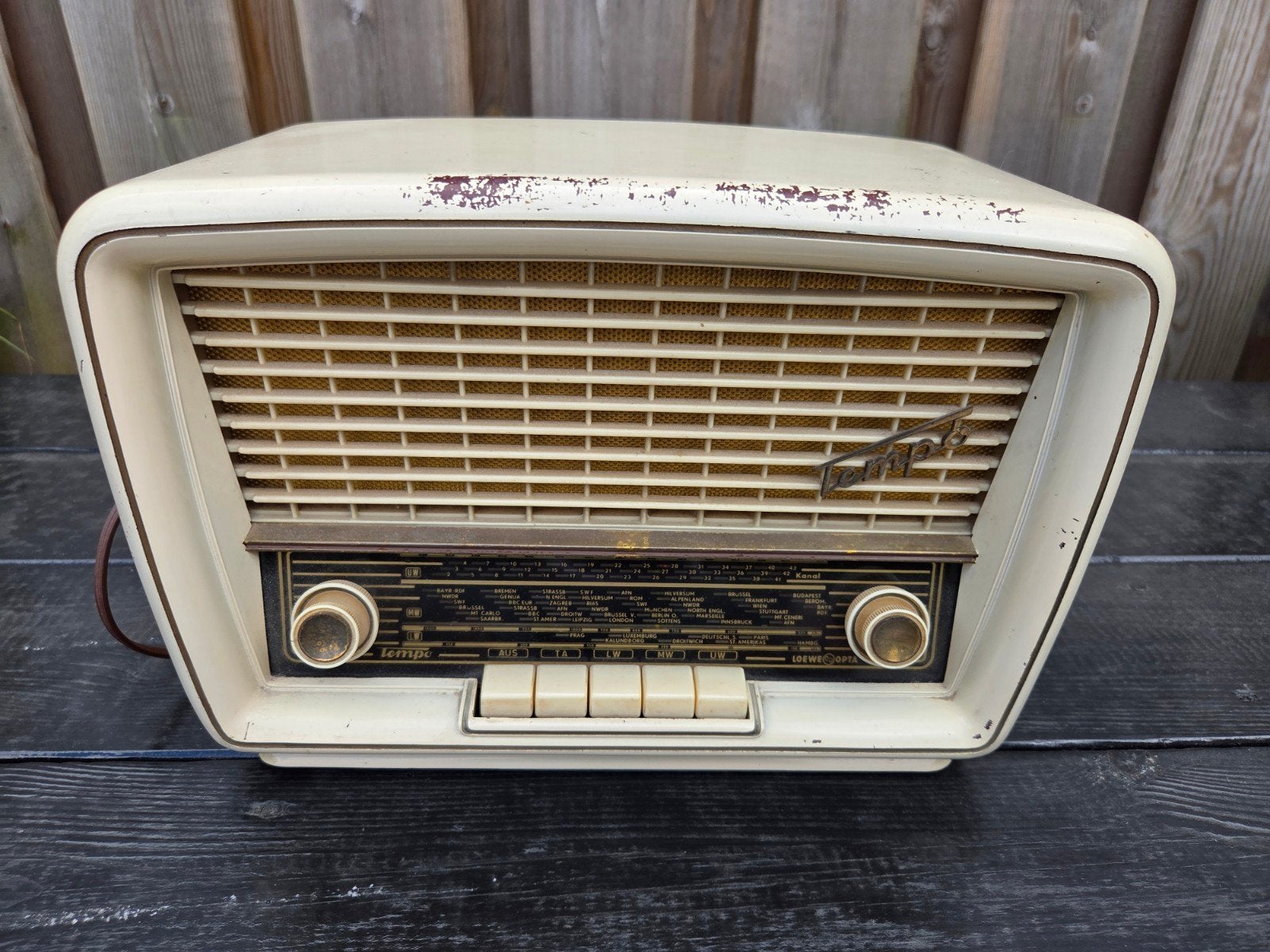 Loewe-opta Tempo radio jaren 50, Antiek en Kunst, Antiek | Tv's en Audio, Ophalen