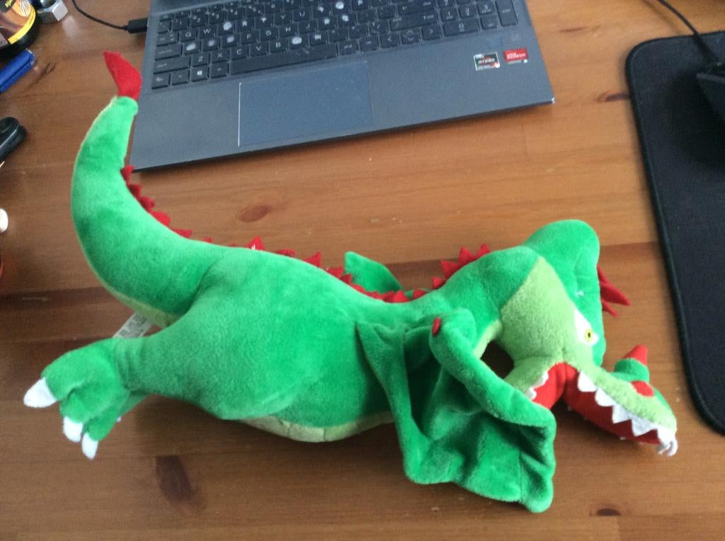 Efteling knuffel draak. 33 cm hoog, Ophalen of Verzenden, Zo goed als nieuw, Overige typen
