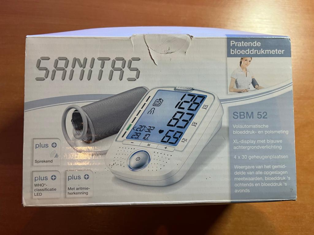 Sanitas SBM 52 Pratende Bloeddrukmeter - Volautomatisch, Ophalen of Verzenden, Nieuw, Overige typen