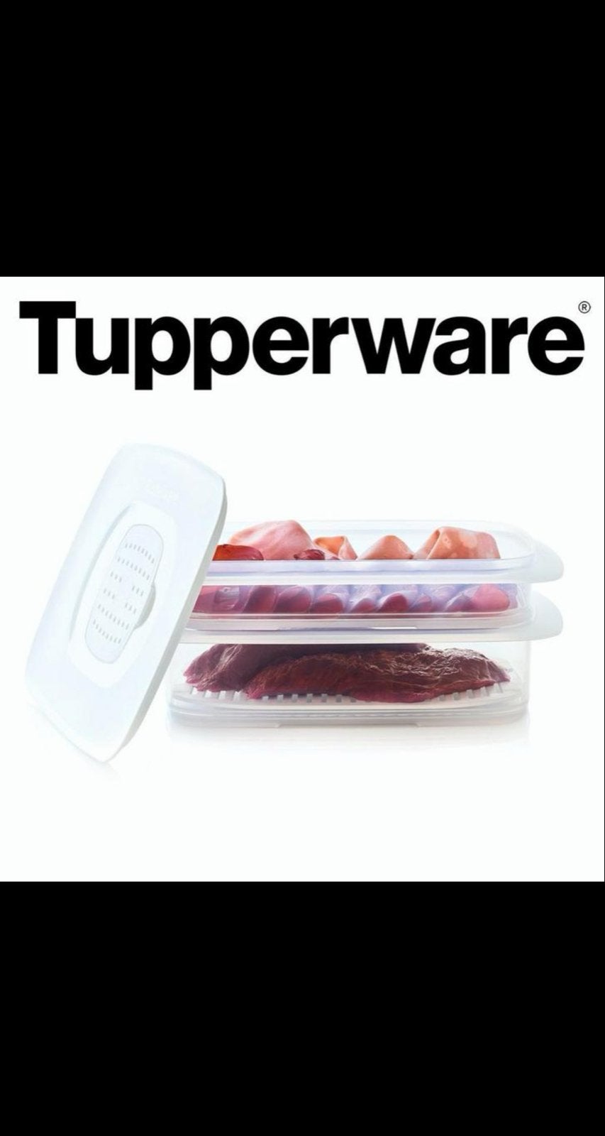 Tupperware Combismart Set/ vleeswarendoos, BPA-vrij, Bewaardoos, Wit, Nieuw