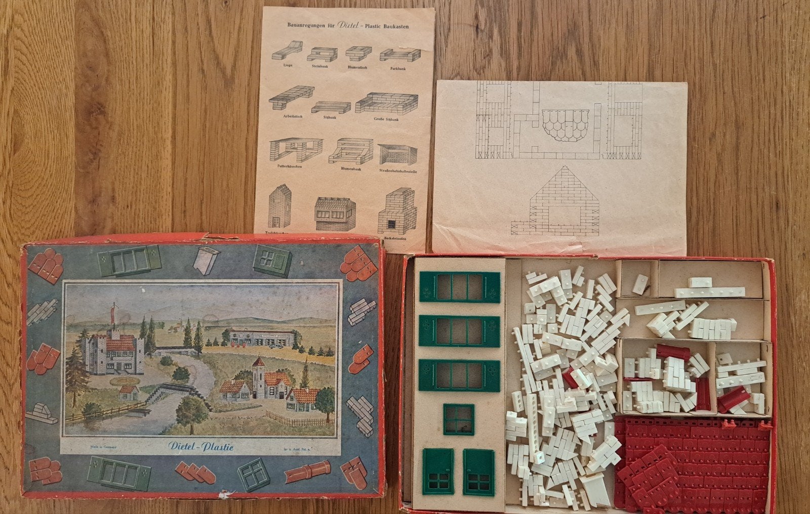 Vintage Dietel Plastic Bouwdoos - Jaren '50 Duitsland, Ophalen of Verzenden