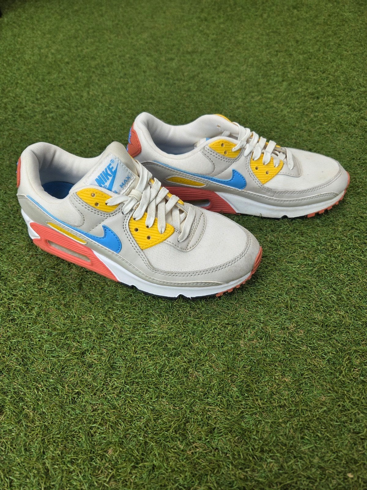 Nike Air Max multicolor - Grijs/Blauw/Geel/Oranje, Nike, Ophalen of Verzenden, Sneakers of Gympen, Grijs