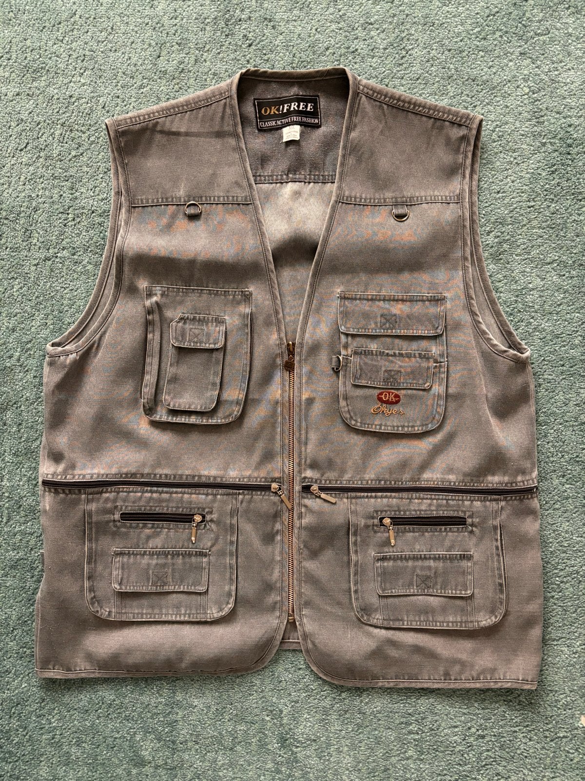 Vintage Grijs Vissersvest Maat XXL - OK!FREE, Ophalen of Verzenden, Gedragen