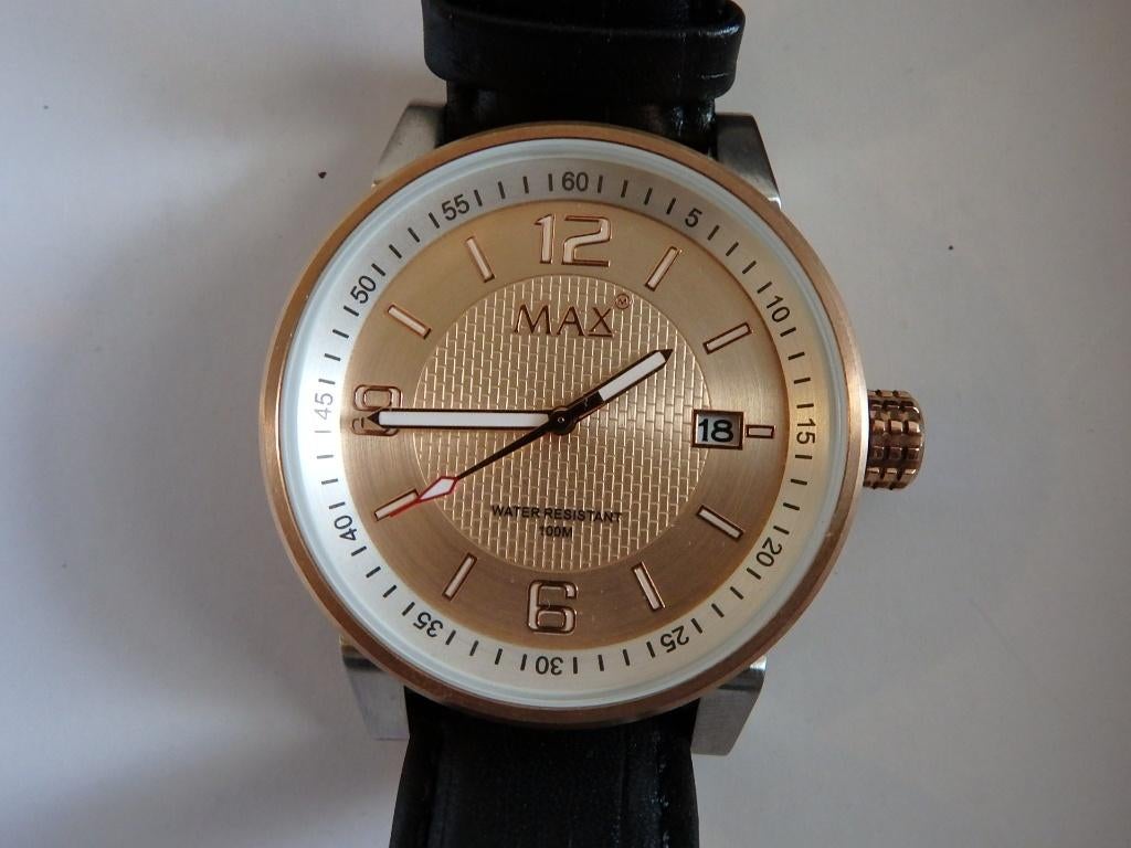5-MAX619 Horloge, Overige materialen, Leer, Polshorloge, Nieuw