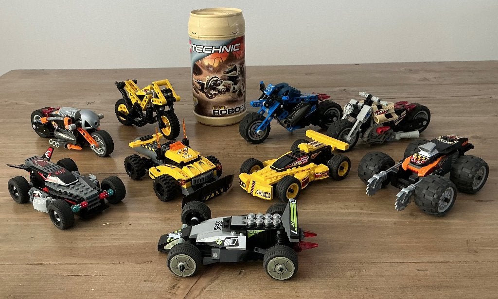 Een combinatie van 10 Lego sets (8x Racers - 2x Technic), Gebruikt, Compleet, Lego, Ophalen of Verzenden