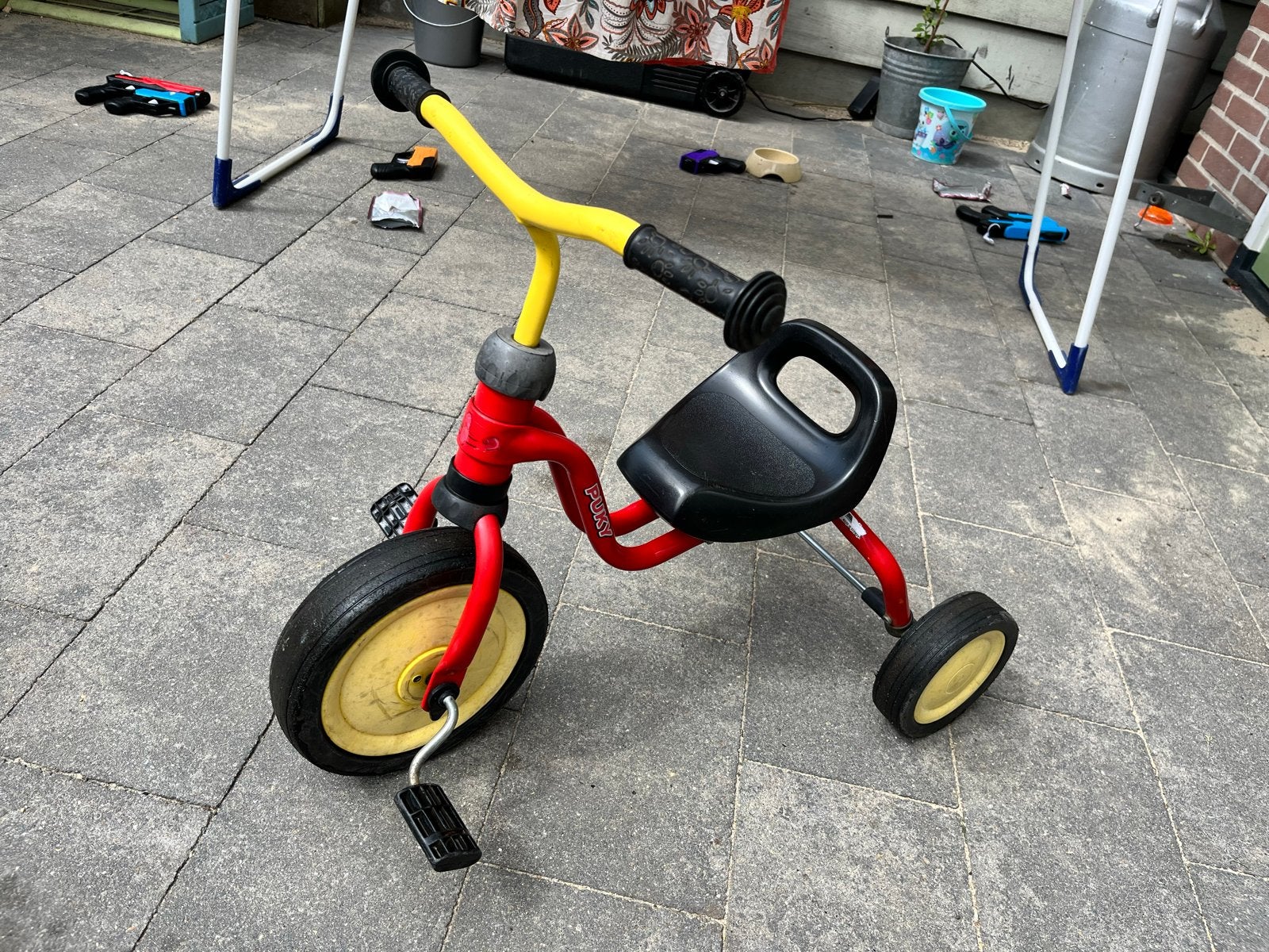 Puky driewieler rood/geel, Kinderen en Baby's, Speelgoed | Buiten | Voertuigen en Loopfietsen, Ophalen of Verzenden, Gebruikt