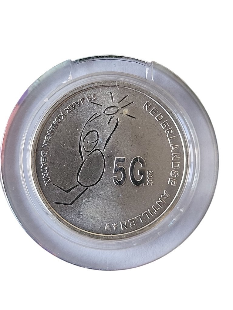 Netherlands Antilles 5 Gulden 2005 Proof, Postzegels en Munten, Munten | Nederland, Losse munt, 5 gulden, Koningin Beatrix, Zilver