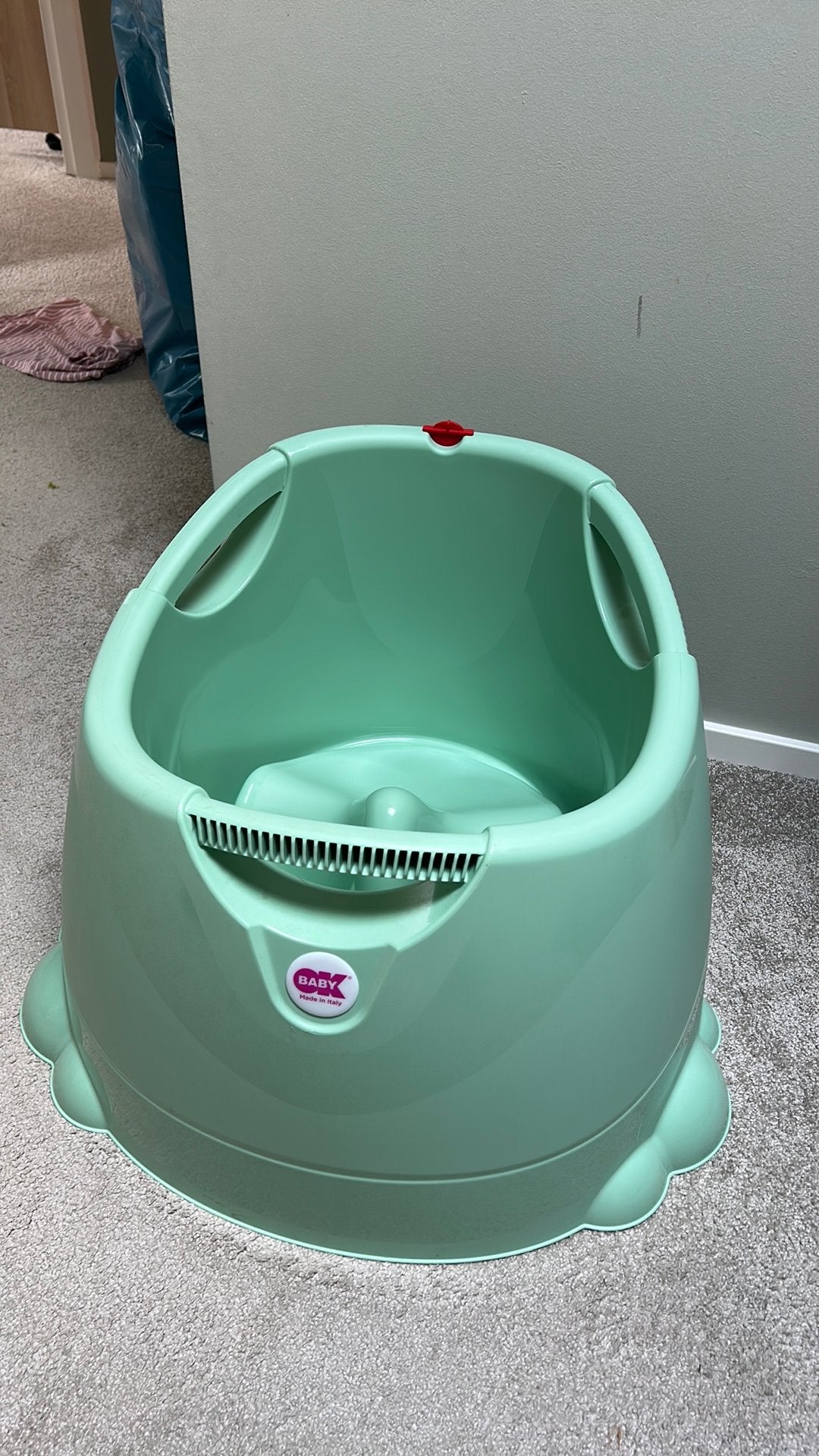 Babybadje Tummy Tub in mintgroen, Kinderen en Baby's, Badjes en Verzorging, Tummy Tub, Zo goed als nieuw, Standaard, Ophalen