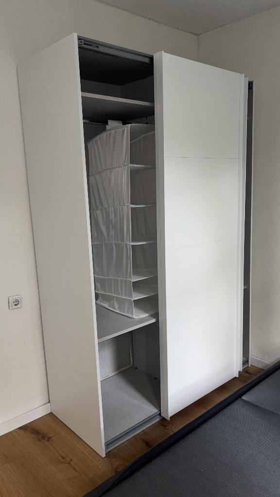 Strakke witte kledingkast 150x200, Huis en Inrichting, Kasten | Kledingkasten, Ophalen, 200 cm of meer, 150 tot 200 cm, Zo goed als nieuw