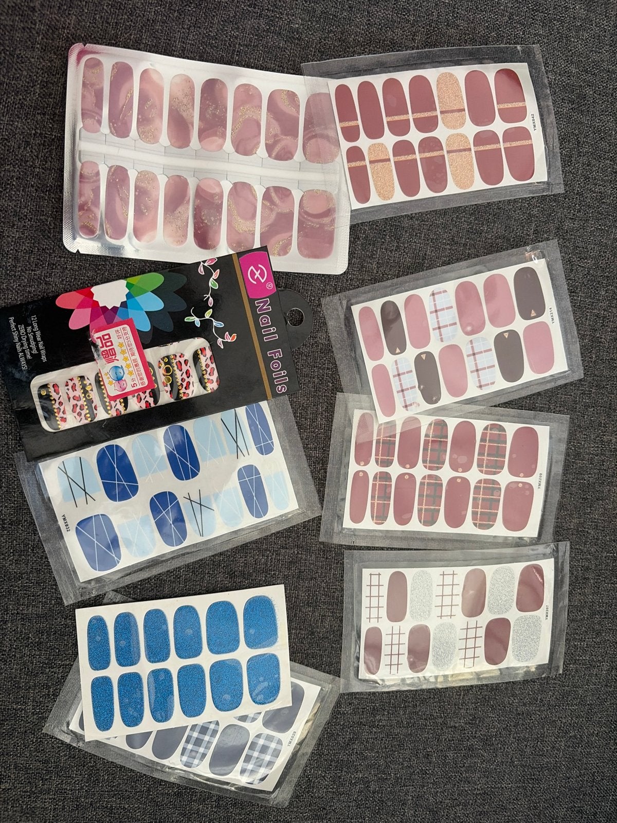 9 Nieuwe Nagel Folie Stickers - Diverse Designs, Verzenden, Nieuw, Overige typen