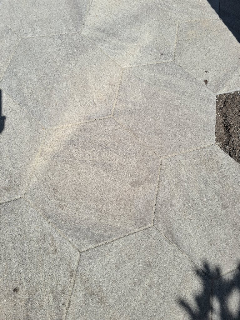 Ongebruikte zeskantige ivoren tuintegels (Soft comfort), Ophalen, Nieuw, Minder dan 5 m², Beton