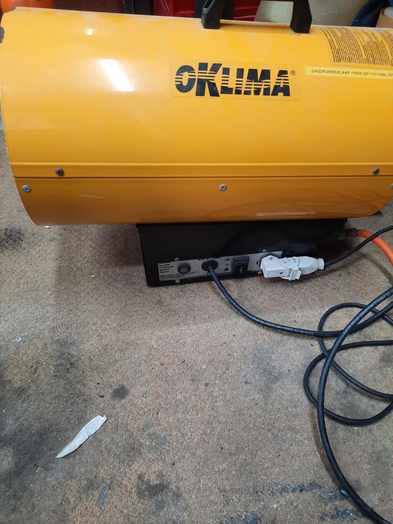 Oklima gasheater met thermostaat, Doe-het-zelf en Verbouw, Verwarming en Radiatoren, Ophalen, Minder dan 60 cm, Minder dan 30 cm