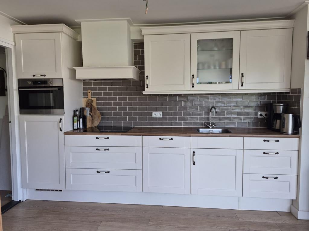 Complete keuken te koop, zelf demonteren, Ophalen, Gebruikt, Wit, Enkelwandige keuken
