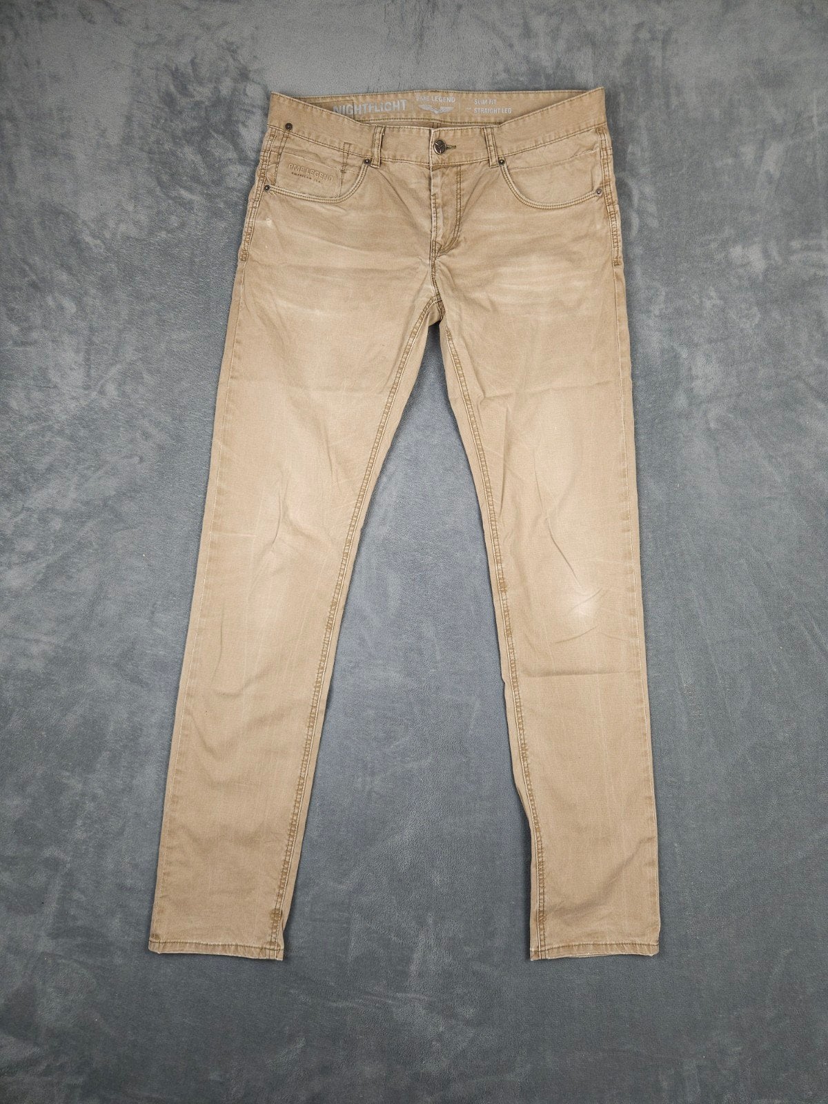 Pme Legend Broek Nightflight Slim Straight W36 L38 Beige, Kleding | Heren, W36 - W38 (confectie 52/54), Overige kleuren, Verzenden