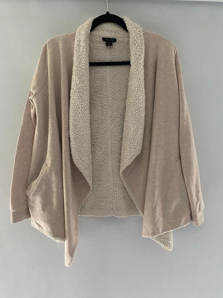 Cozy teddy vest beige – maat S (Amisu), Ophalen of Verzenden, Zo goed als nieuw, Maat 36 (S), Beige