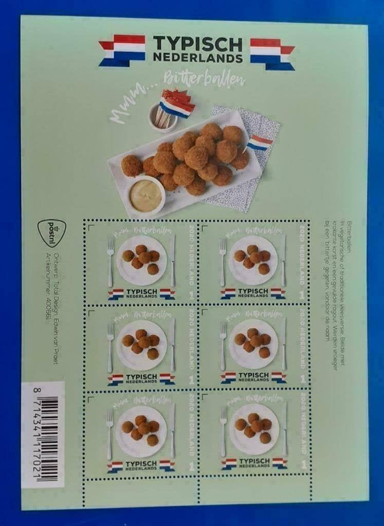 NVPH 3848 Typisch Nederlands Bitterballen - 2020, Postzegels en Munten, Verzenden, Na 1940, Postfris