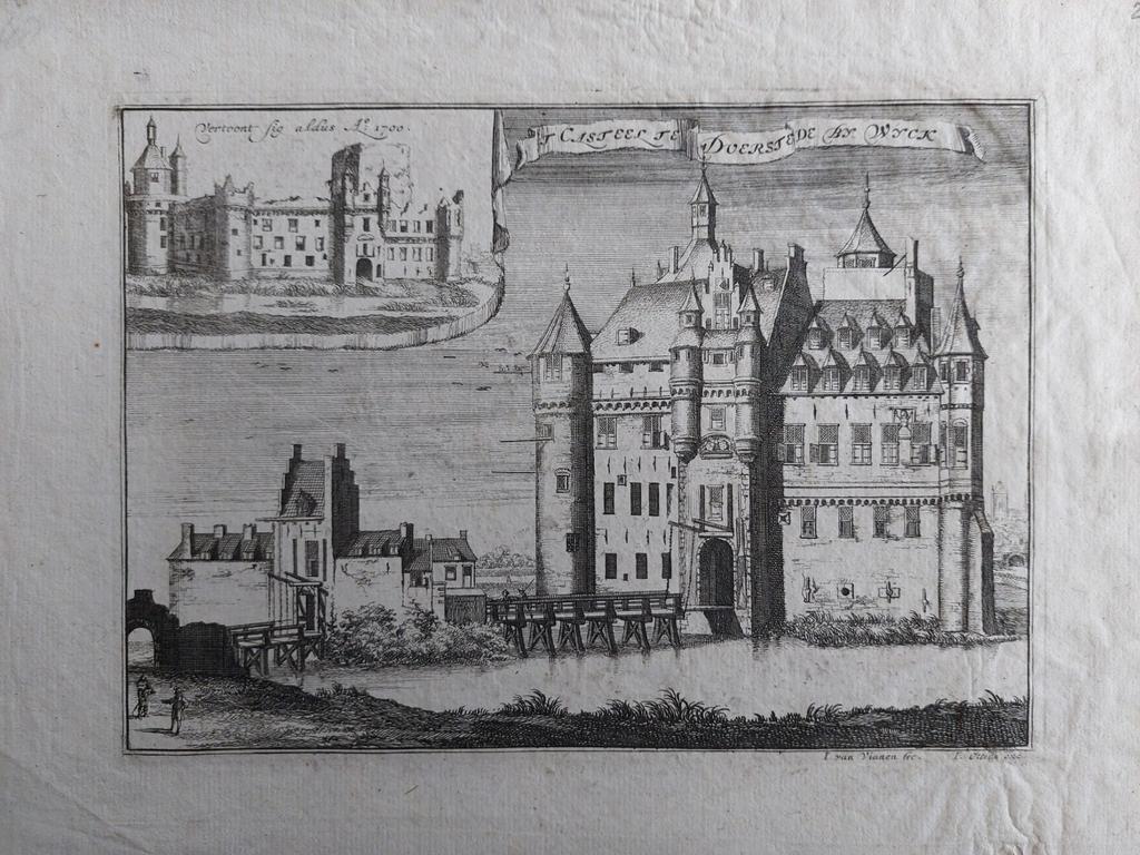 2 / Kasteel te Duerstede by Wyck - Wijk bij Duurstede, Antiek en Kunst, Ophalen of Verzenden