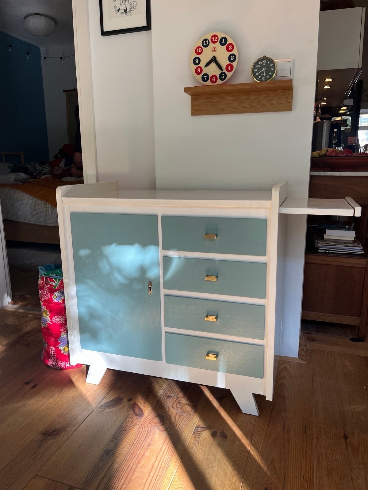 Vintage Commode met Kastje en Lades - Compact en Praktisch, Kinderen en Baby's, Ophalen, Gebruikt, 50 tot 70 cm, 75 tot 100 cm