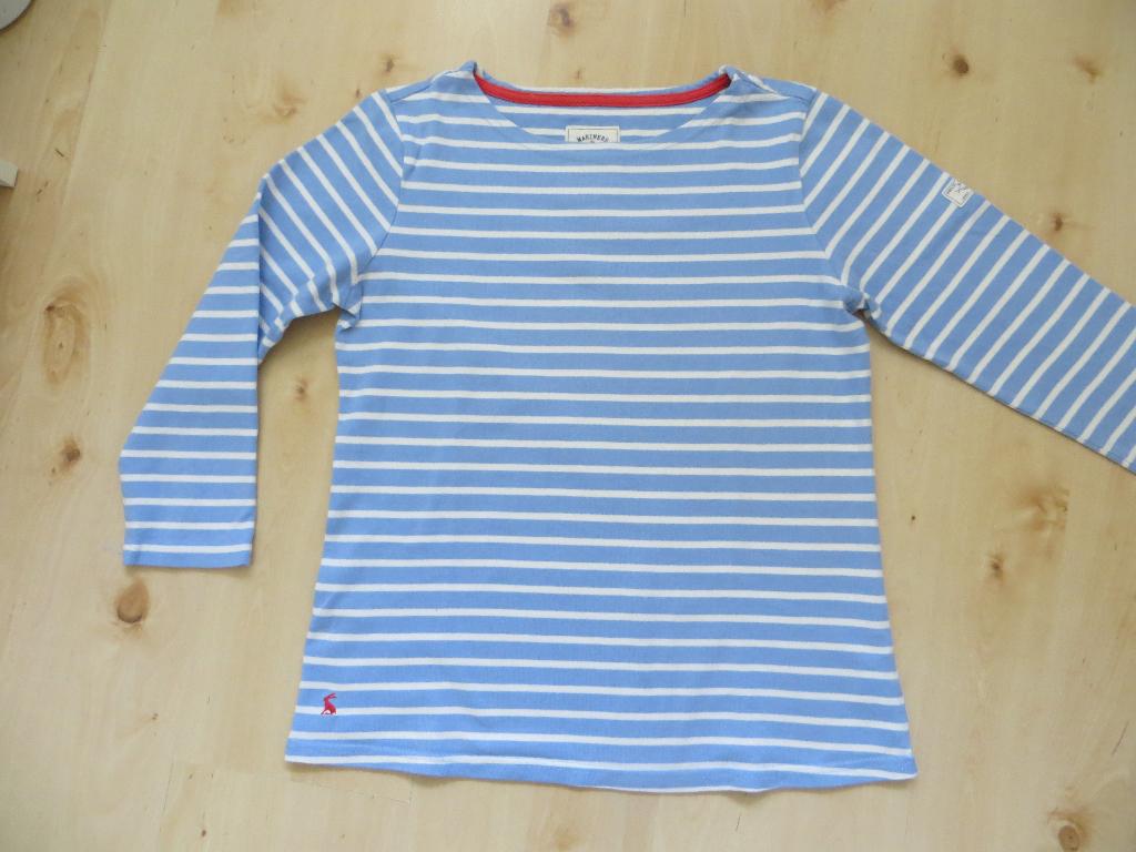 t- shirt/Joules/lichtblauw/streep/zomer/longsleeve, Maat 38/40 (M), Blauw, Joules, Ophalen of Verzenden