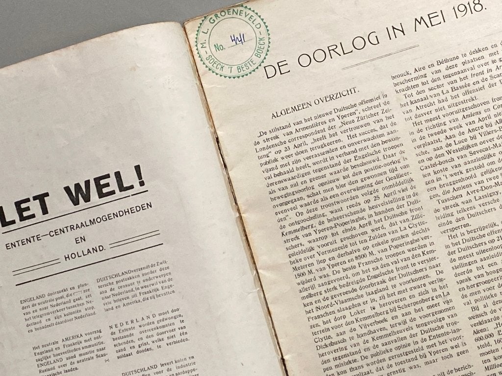 De oorlog in mei 1918 met illustraties en schetskaartjes, Gelezen, Ophalen of Verzenden, Landmacht, Voor 1940