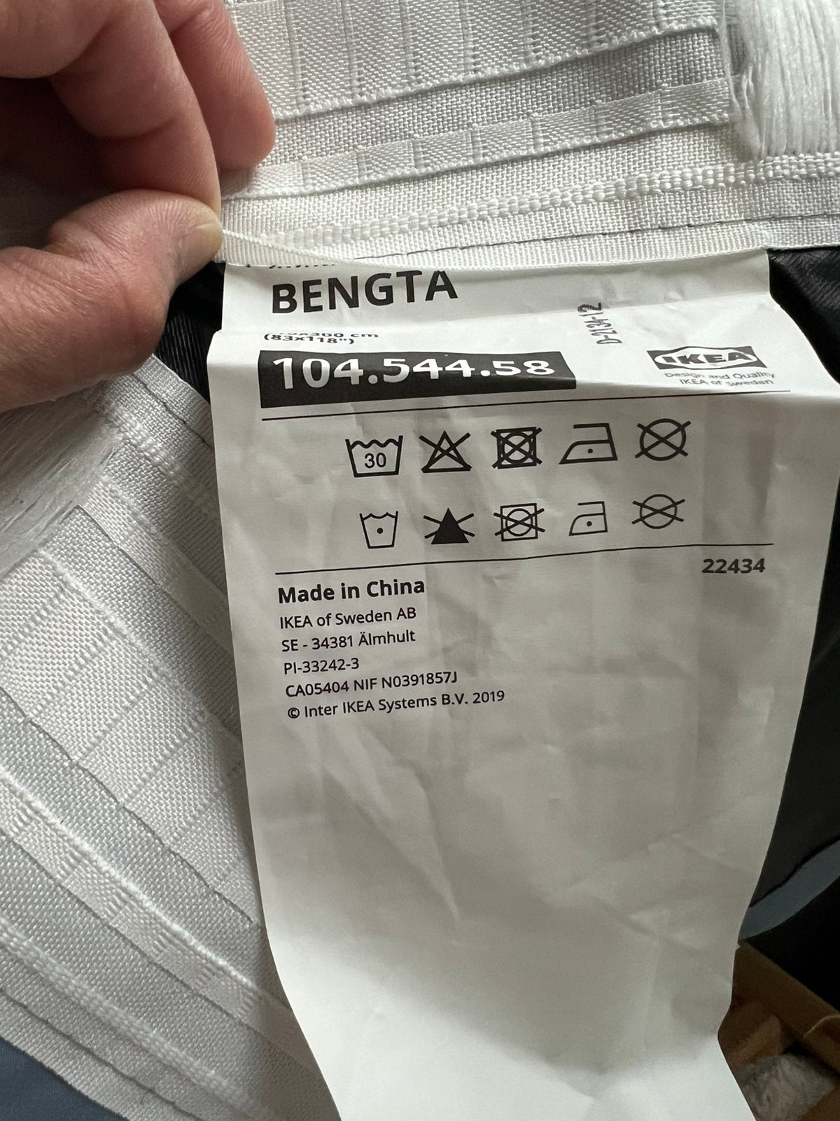 IKEA 3 blackout curtains Bengta blue, Ophalen of Verzenden, Gebruikt
