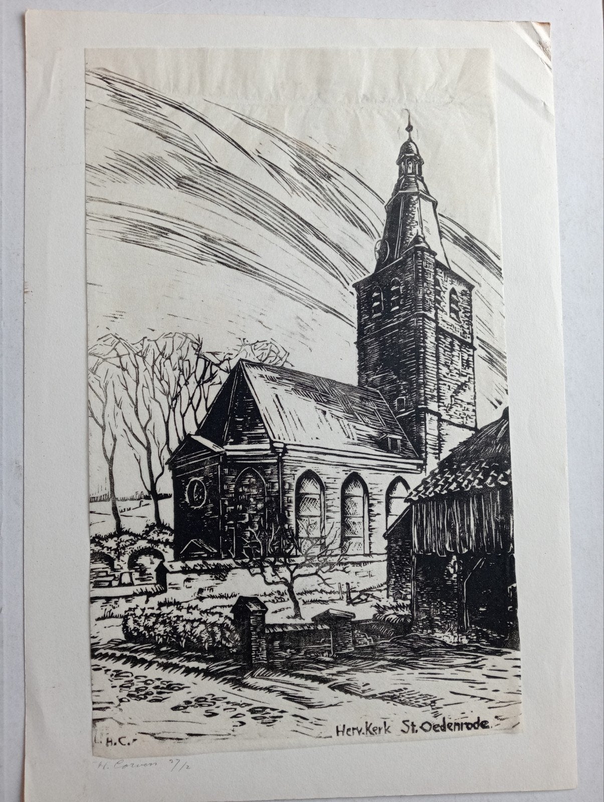 Harry Corvers (1913 -1982 )
Houtsnede St.Oedenrode, Antiek en Kunst, Ophalen of Verzenden