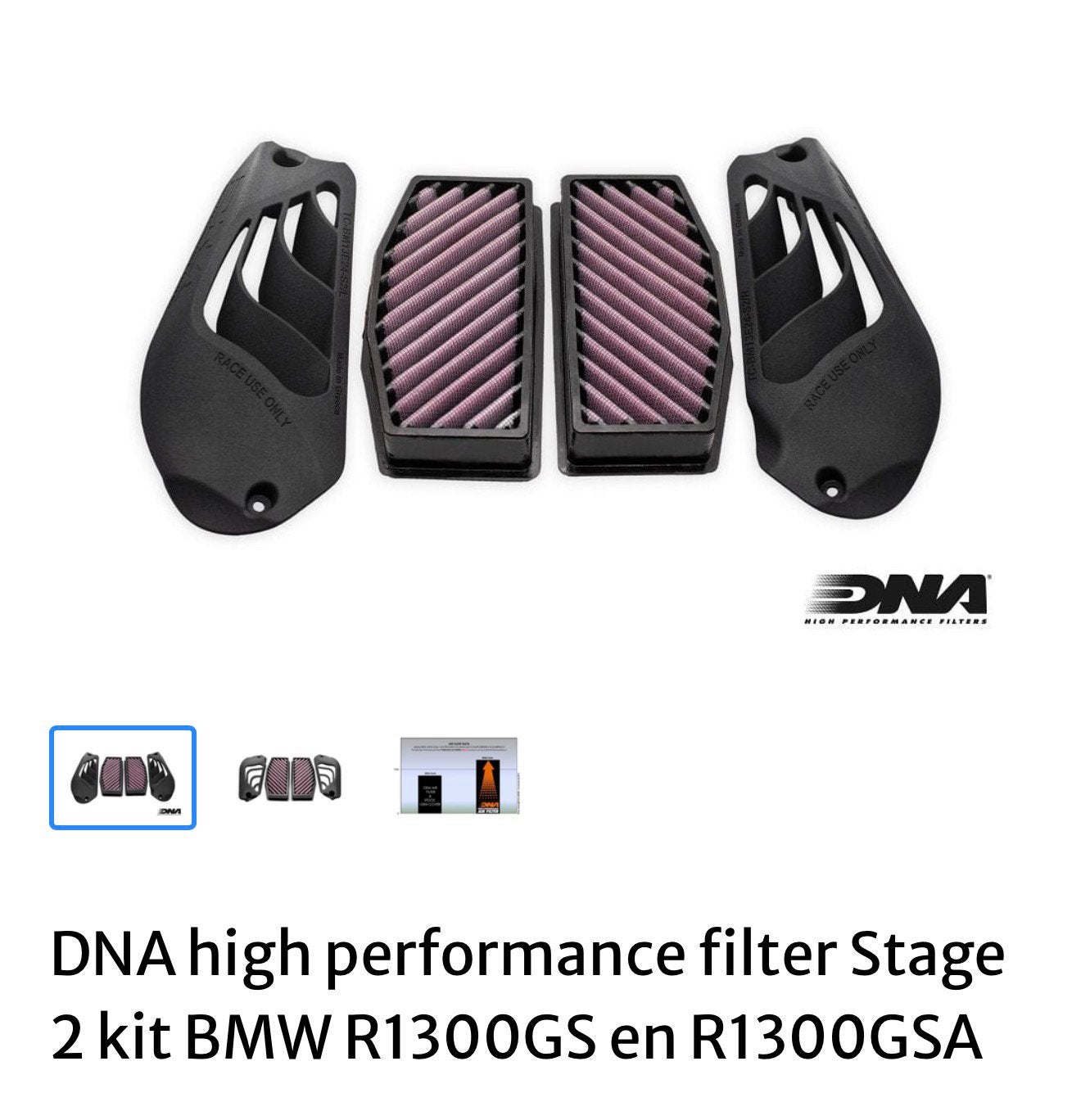 DNA Luchtfilter performance box stage 2 BMW R1300GS GSA, Motoren, Ophalen of Verzenden