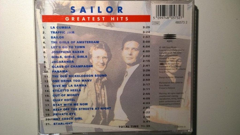 Sailor - Greatest Hits, Ophalen of Verzenden, Zo goed als nieuw, Poprock, Album