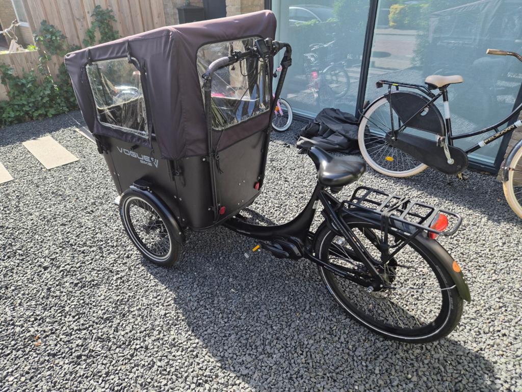 Vogue Bakfiets met Huif - Perfect voor 2 Kinderen, Fietsen en Brommers, Fietsen | Bakfietsen, Gebruikt, 2 kinderen, Elektrisch