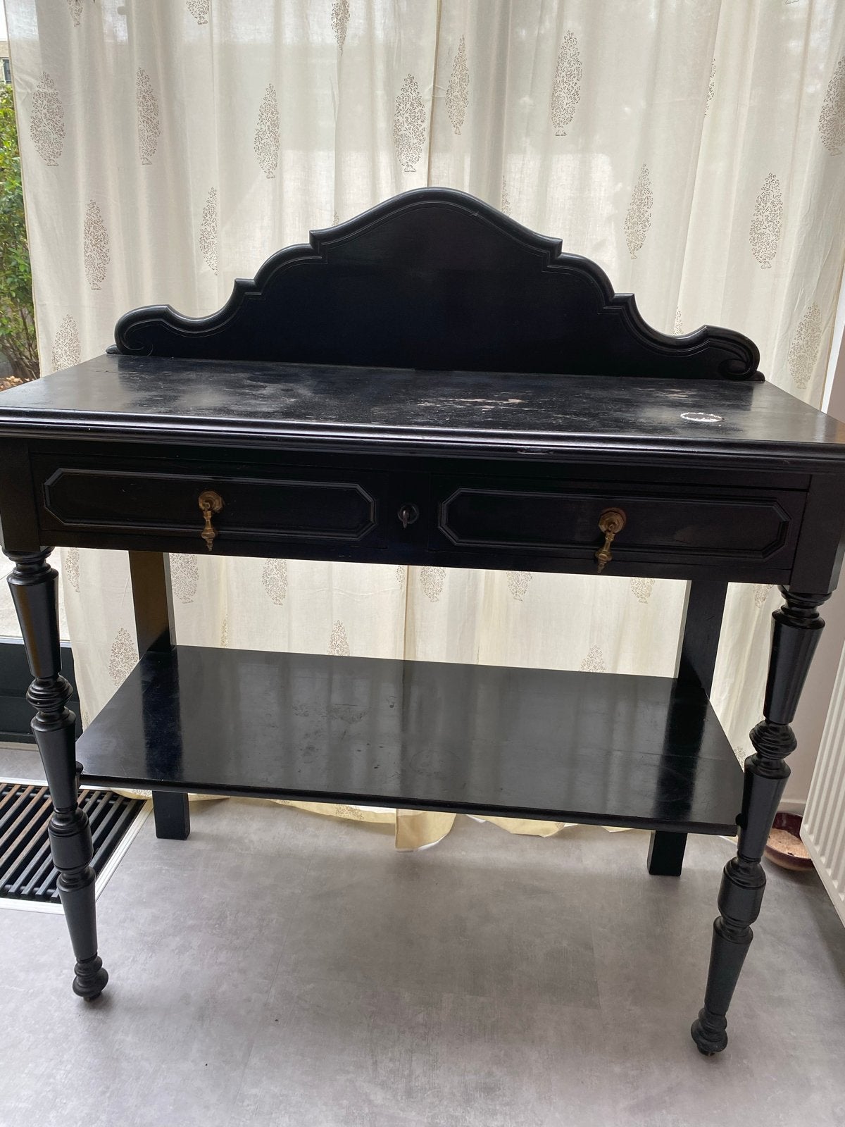 Zwarte Console Tafel / Sidetable - Opknapper, Antiek en Kunst, Ophalen